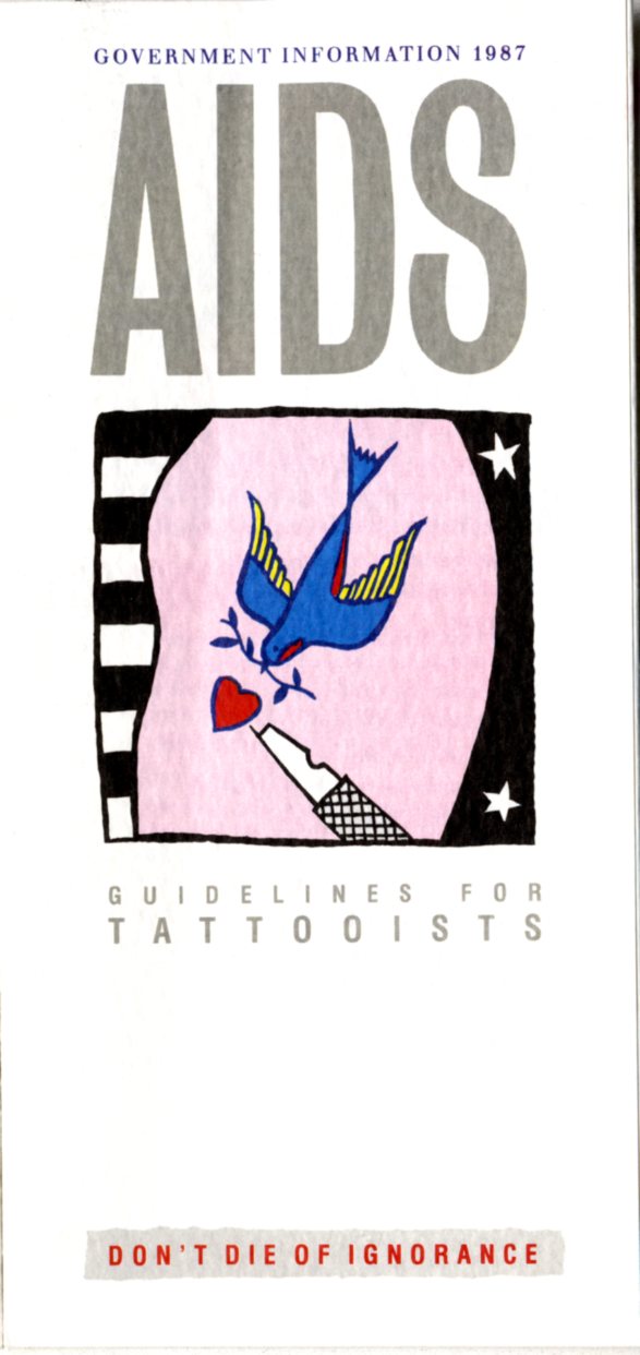 AIDS Government Information leaflet for tattooists from the Don