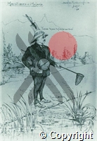 Cartoon of Ross entitled Moustiques et Malaria