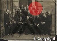 Group of DTM postgraduate students at Liverpool School of Tropical Medicine with Professor JWW Stephens, Professor Sir Rubert Boyce, Ross and Dr Cuthbert Christy