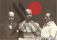 Ross, the sculptor Janko Brafovitch and the cast of Ross
