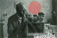 Ross with scientific equipment