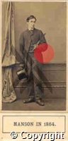 Manson holding umbrella and top hat